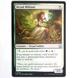 x1 Dryad Militant MTG FDN M/NM Creature Soldier Uncommon Multi-Color Green White - Image 1