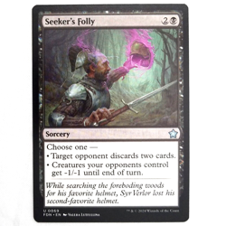 x1 Seeker's Folly MTG FDN M/NM Sorcery Uncommon Black Foundations TCG CCG - Image 1
