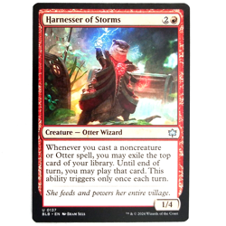 x4 Harnesser of Storms Bloomburrow Red Creature Otter Wizard Uncommon Playset - Image 1