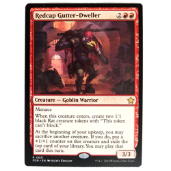 x1 Redcap Gutter-Dweller MTG FDN M/NM Red Creature Goblin Warrior Rare TCG CCG - Image 1