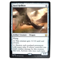 x1 Steel Hellkite MTG FDN M/NM Rare Colorless Artifact Creature Dragon TCG CCG - Image 1