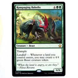 x1 Rampaging Baloths MTG FDN M/NM Rare Green Creature Beast Foundations TCG CCG - Image 1