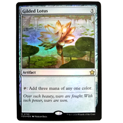 x1 Foil Gilded Lotus MTG FDN M/NM Colorless Artifact Rare Foundations TCG CCG - Image 1
