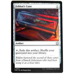 x1 Feldon's Cane MTG FDN M/NM Artifact Colorless Uncommon Foundations TCG CCG - Image 1