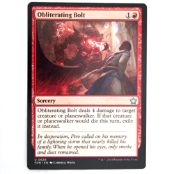 x1 Obliterating Bolt MTG FDN M/NM Sorcery Uncommon Red Foundations TCG CCG - Image 1
