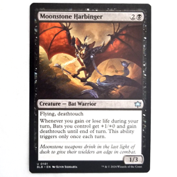 x4 Moonstone Harbinger Bloomburrow Black Creature Bat Warrior Uncommon M/NM - Image 1