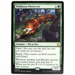 x1 Wildborn Preserver MTG FDN M/NM Rare Green Creature Elf Archer Foundations - Image 1