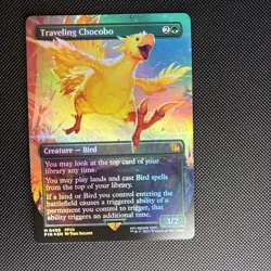 MTG Traveling Chocobo Borderless Final Fantasy Magic the Gathering Card - Image 2