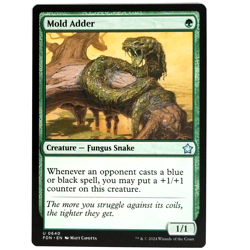 x1 Mold Adder MTG FDN M/NM Uncommon Green Creature Fungus Snake Foundations - Image 1