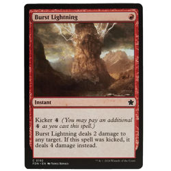 x1 Burst Lightning MTG FDN M/NM Foundations Common Instant Red Foundations TCG - Image 1