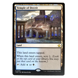 x1 Temple of Deceit MTG FDN M/NM Rare Dual Land Multi-Color Black Blue TCG CCG - Image 1
