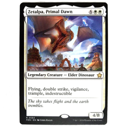 x1 Zetalpa Primal Dawn MTG FDN M/NM Rare White Legendary Creature Elder Dinosaur - Image 1