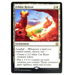 x1 Felidar Retreat MTG FDN M/NM Rare White Enchantment Landfall Foundations TCG - Image 1