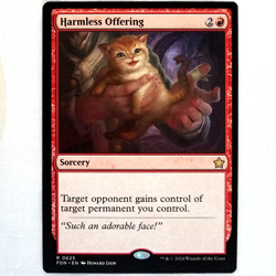 x1 Harmless Offering MTG FDN M/NM Red Rare Sorcery Foundations TCG CCG - Image 1
