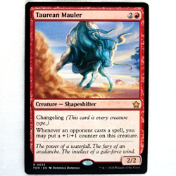 x1 Taurean Mauler MTG FDN M/NM Rare Red Creature Shapeshifter Foundations TCG - Image 1