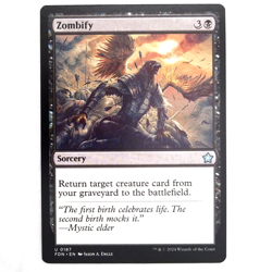 x1 Zombify MTG FDN M/NM Sorcery Uncommon Black Foundations TCG CCG - Image 1