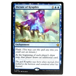 x1 Dictate of Kruphix MTG FDN M/NM Blue Enchantment Rare Foundations TCG FDN - Image 1