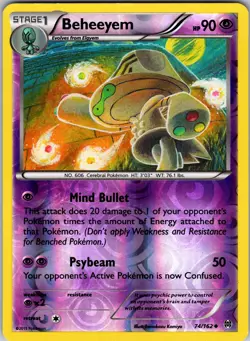 Beheeyem 74/162 XY - BREAKthrough Pokemon TCG LP - Image 1