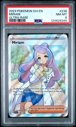 2023 POKEMON SVI EN-SCARLET & VIOLET ULTRA RARE #238 MIRIAM PSA 8 - Image 1