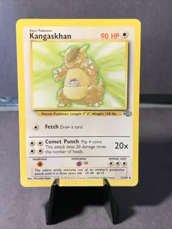 Pokemon TCG Kangaskhan #21/64 Jungle Set Unlimited Non Holo Rare 1999 VTG WOTC - Image 1