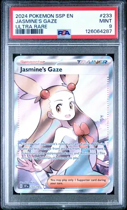 2024 POKEMON SSP EN-SURGING SPARKS ULTRA RARE #233 JASMINE'S GAZE PSA 9 - Image 1