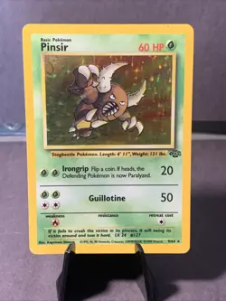Pokemon TCG Pinsir Base Set Unlimited Jungle Set #9/64 Holo Rare WOTC VTG 1999 - Image 1