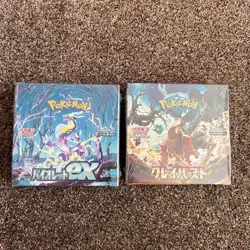 Pokemon Violet ex AND Clay Burst Booster Boxes - Japanese - Brand New Sealed - Image 1