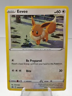 Eevee Pokemon Sword & Shield SWSH190 Cosmos Holo Black Star Promo - #7 - Image 1