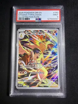 Pokemon TCG Ethan's Typhlosion Destined Rivals Illustration Rare Card PSA 9 - Image 1