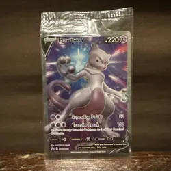 Pokemon Mewtwo v TCG Sword & Shield SWSH229 Holo Promo Card Sealed - Image 1
