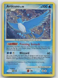 Pokemon Card Articuno Holo Rare Majestic Dawn 1/100 HOLO BLEED - Image 1