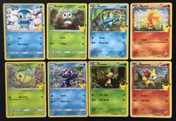 8 X McDonalds HOLO Celebrations 2021 Bundle Pokemon Cards Froakie Piplup Torchic - Image 1
