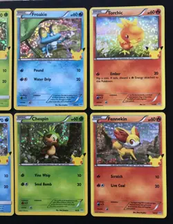 8 X McDonalds HOLO Celebrations 2021 Bundle Pokemon Cards Froakie Piplup Torchic - Image 3
