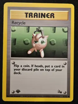 1st Edition Recycle 61/62 Fossil Non Holo WoTC Pokemon Trading Card Game 1999 LP - Image 1