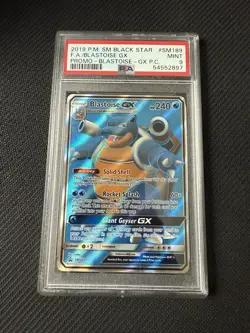 Blastoise GX Black Star Promos Holo Card SM189 PSA 9 - Image 1