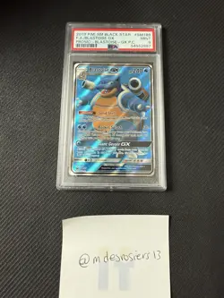 Blastoise GX Black Star Promos Holo Card SM189 PSA 9 - Image 2