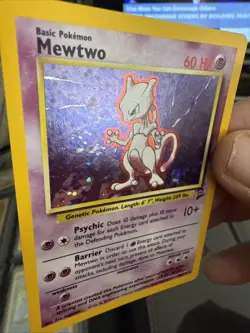 Pokemon Mewtwo TCG Base Set 2 Holo Card 10/130 Unlimited Holo Rare B53 - Image 3