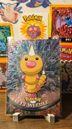 Weedle - Pokemon Topps Chrome Series 1 Card - LP - Image 1