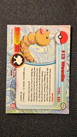 Weedle - Pokemon Topps Chrome Series 1 Card - LP - Image 3