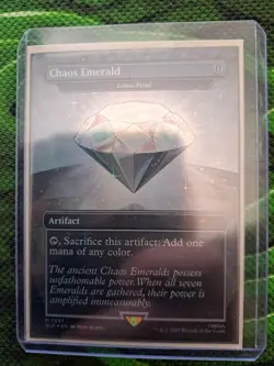 Magic The Gathering Sonic Secret Lair White Chaos Emerald (Lotus Petal) - Image 1