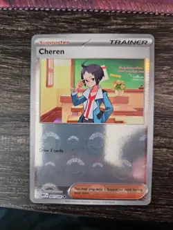 Pokemon TCG Cheren Poke Ball Reverse Holo Black Bolt White Flare 081/086 ENGLISH - Image 1