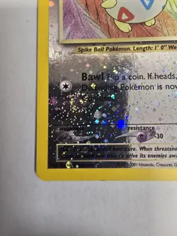 Pokemon TCG Togepi Reverse Holo Southern Islands - Image 3