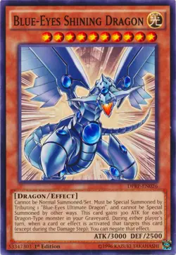 Blue-Eyes Shining Dragon - DPRP-EN026 - Common - 1st Edition - Lightly Played - Image 1