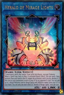 DUOV-EN011 HERALD OF MIRAGE LIGHTS ULTRA RARE 1ST EDITION YuGiOh CARD - Image 1