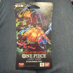 One Piece WINGS OF THE CAPTAIN English Sleeved Booster Pack Sealed 12-Cards OP06 - Image 1