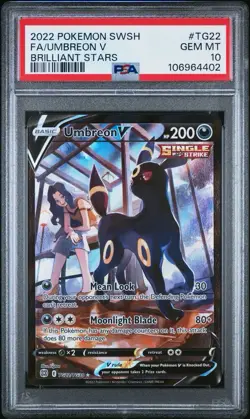 PSA 10 Umbreon V TG22/TG30 Brilliant Stars Alt Art Pokemon Card - Image 1