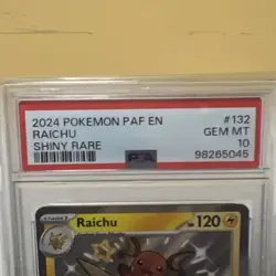 PSA GEM MT 10 Raichu 132/091 Paldean Fates Shiny Graded Pokemon Card - 🔥💎🔥 - Image 3