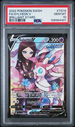 PSA 10 Sylveon V TG14/TG30 Brilliant Stars Alt Art Pokemon Card - Image 1