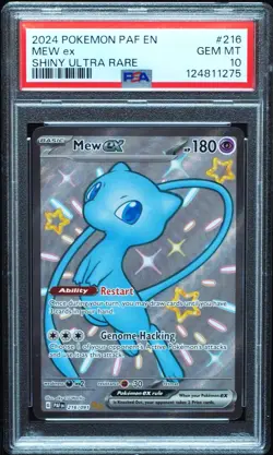Mew EX 216 PSA 10 Gem Mint 151 Pokemon Card - Image 1