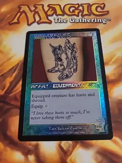 Rainbow Foil Secret Lair Lightning Greaves - Magic Cards MTG - NM - Image 1